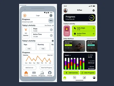 FitTrack design ui ux