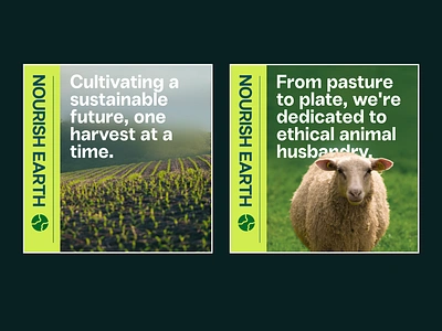 Nourish Earth Posters agric agriculture animal crop flyer graphic design ngo poster