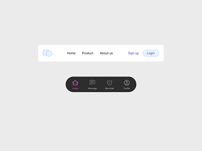 Navigation Bar UI Design daily ui dailyui navbar navigation bar navigation bar ui design ui challenge ui compo ui component ui design ui inspiration uiux