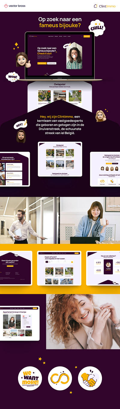 Clint Immo Website belgium branding brussels design graphic design illustration real estate responsive ui ui design ux ux design