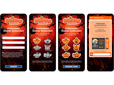 Halloween Stamp Collection : A Spooky Journey brand engagement branding coupon customer engagement customer retention digital voucher e pass engagement fun halloween loyalty program mobile pass online marketing reward management stamp card stamp card journey stamp card system stamp collection voucher vouchermatic