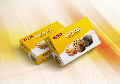 Box Packaging Design box box design branding design graphic design illustration lebel logo mhshanto3311 muffin cake premium box product box social media post sweet box