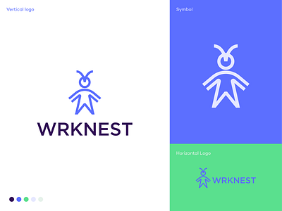 Wrknest Logo Design branding collaboration ecosystem funding opportunities growth hub innovation investor networks logo logodesign logodesigner mark nest pitch development seed startup strategy symbol tech work