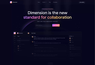 Transformation of Dimension.dev branding design illustration saas ui ux