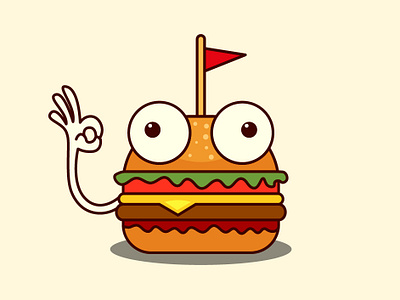 Perfect Burger Logo bbq branding burger cartoon crispy fastfood food graphic design hamburger illustration logo mascot mustard patty restaurant spicy streetfood taste vector