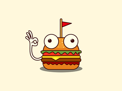 Perfect Burger Logo bbq branding burger cartoon crispy fastfood food graphic design hamburger illustration logo mascot mustard patty restaurant spicy streetfood taste vector