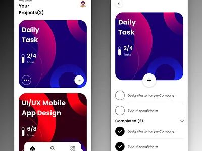 Task Management Mobile App dailyui figma management mobileapp task ui uidesign uiux uiuxdesign ux uxdesign