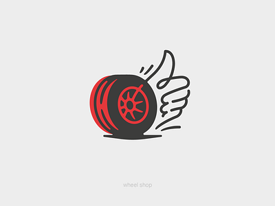 Wheel shop branding graphic design logo