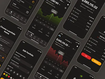 midasmind: AI Investing Roboadvisor App - Investment Portfolio chart ui clean dark mode finance assistant finance chart finance companion finance ui kit investing app investing portfolio investing ui kit investment app investment dashboard investment portfolio minimal modern portfolio portfolio dashboard roboadvisor app simple soft