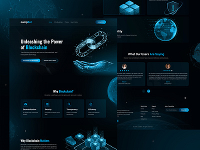 JumpBot blockchain cleandesign creativedesign cryptodesign designinspiration designportfolio digitaldesign figma fintech landingpagedesign minimaldesign pricingpage responsivedesign uiinspiration uiux userexperience uxdesign webdesign webdevelopment websiteshowcase