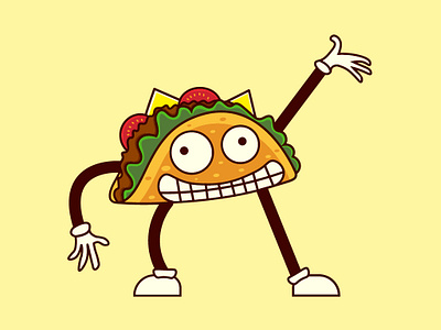 Nice Tacos Logo branding burrito cartoon fastfood food truck graphic design guacamole hot illustration logo mascot spicy taco tacos texmex