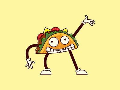 Nice Tacos Logo branding burrito cartoon fastfood food truck graphic design guacamole hot illustration logo mascot spicy taco tacos texmex