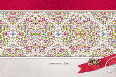 Flowers and Geometry. Floral decorations & patterns for packing. annapogulyaeva annapogulyaeva art arabic branding decoration design floral design floral pattern graphic design illustration islamic oriental ornament packing textile design tracery vintage