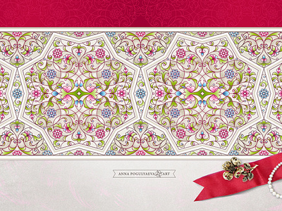 Flowers and Geometry. Floral decorations & patterns for packing. annapogulyaeva annapogulyaeva art arabic branding decoration design floral design floral pattern graphic design illustration islamic oriental ornament packing textile design tracery vintage