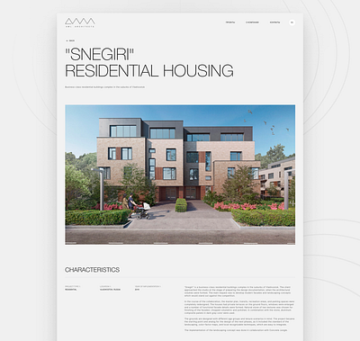 Minimalistic website for architectural bureau architecture branding design real estate ui ui design ux ux design web web design web studio website