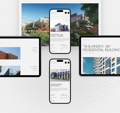 Website for architectural bureau mobile design architecture branding design real estate ui ui design ux ux design web web design web studio website