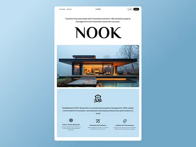 Nook - Real Estate Platform Concept design interface ui webflow website