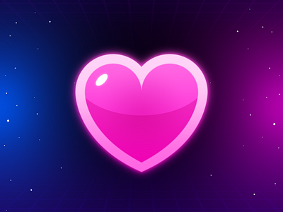 Music Game: Icon Heart energy game game ui heart icon icon design icon energy icon game icon heart icon life illustration life music music game music game icon pink heart ui