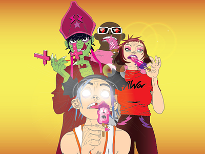 GORILLAZ (DEC 2022) design graphic design illustration vector