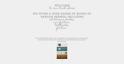 Website book store design ui web