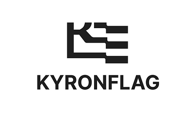 KYRONFLAG logo concept (unused) branding custom logo design graphic design logo logos minimal monogram selfmade logo