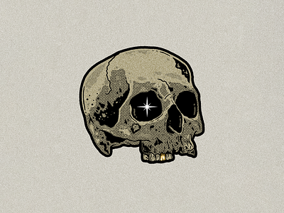 Skull adobe anatomy cintiq creative death design gold graphic design head illustration skull texture tooth