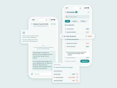 Healthcare Messenger address book app app design chat contacts design figma healthcare healthtech interaction ios medical mobile app mobile application product design sending message software ui uiux design ux