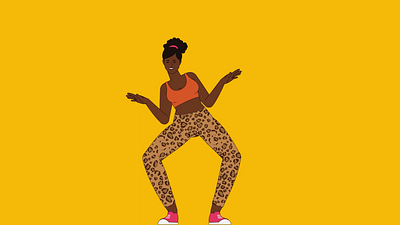 Enjoy your dance! :) 2d animation after effects animation character animation character riggind dancing woman guik angela motion design motion graphics