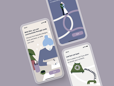 Onboarding | Mental Health App art communication cute figma flat art friendship graphic design illustration ios mental health minimalist illustration mobile app onboarding product design redesign relationship ui uiux user flow ux