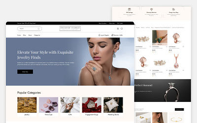 Jewelry E-commerce Website Design branding design ecommerce google illustration minimal ui uidesign ux uxdesign web web design website