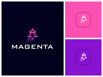 Magenta Logo brand identity branding company logo creative logo letter mark logo logo design m letter mark m logo star logo typography logo yacht logo