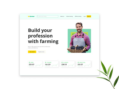 Befarmer | Landing page agriculture clean design farm farmer farming framer landingpage minimal modern product design training trend ui user interface ux web webflow