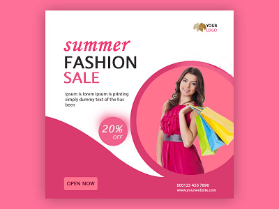 summer sale banner branding cover graphic design photoshop post poster