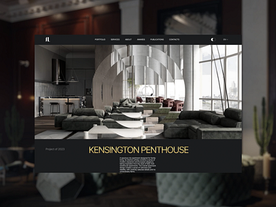 JL Interior Design Studio. Project page. animation ui ux