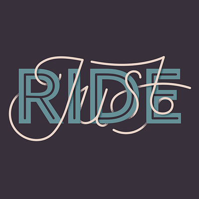 Just Ride animation cycling logo motion graphics type typography