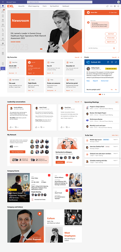 EXL - Microsoft Teams channel creative design exl inspiration microsoft minimal teams ui ux web web design