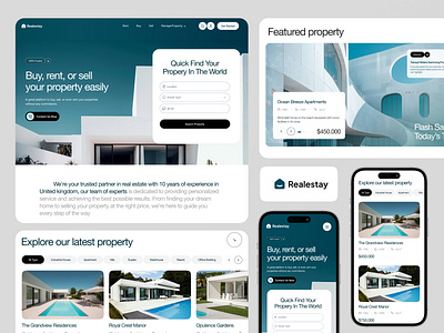 Real Estate Listings Website apartment apartments landing page listing property real estate real estate website realestate web design website website design