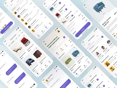 HomeHaven - Furniture App Concept app application furniture app furniture mobile app homedecor ikea inspiration interior minimal minimalist mobile mobile app online shop online store product product design sofa ui ux
