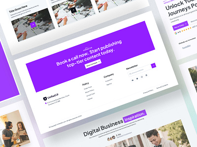 UnifiedUI - Footer section design digital business footer landing landing page section site footer ui ui design uiux unified ui unifiedui user interface ux web design website