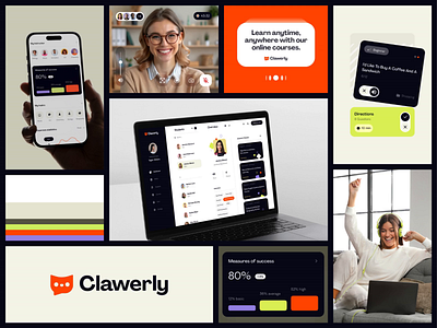 Clawerly Case Study: Education UX/UI & Branding brand brand guidelines brand identity brand sign branding graphic design halo lab identity logo logo design logotype marketing packaging smm startup