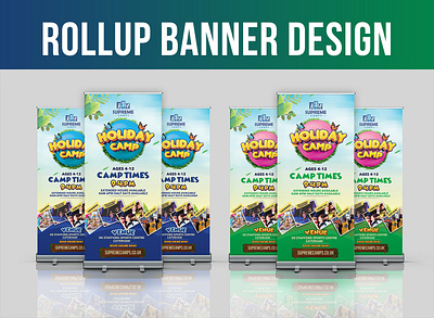 Rollup Banner Design banner banner design banner marketing camp time camping banner child camp corporate banner eyecatchy banner graphic design holiday banner holiday camp modern rollup banner print banner rectangular banner rollup banner rollup banner mockup rollup banners supremcamps trending design