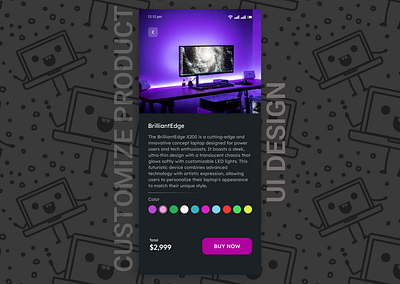 Customize Product brand customize dailyui design dribble figma laptop phone pro product screen screenshot trend trend screen ui