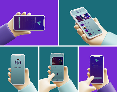 Music App UI UX Design with Bouncy Animation 3d 3d mockup animated mockup animation app ui ux design branding graphic design mobile app ui mobile app uiux design motion graphics music app ui ui animation ui design ui ux design uiux user experience design user interface user interface design uxui