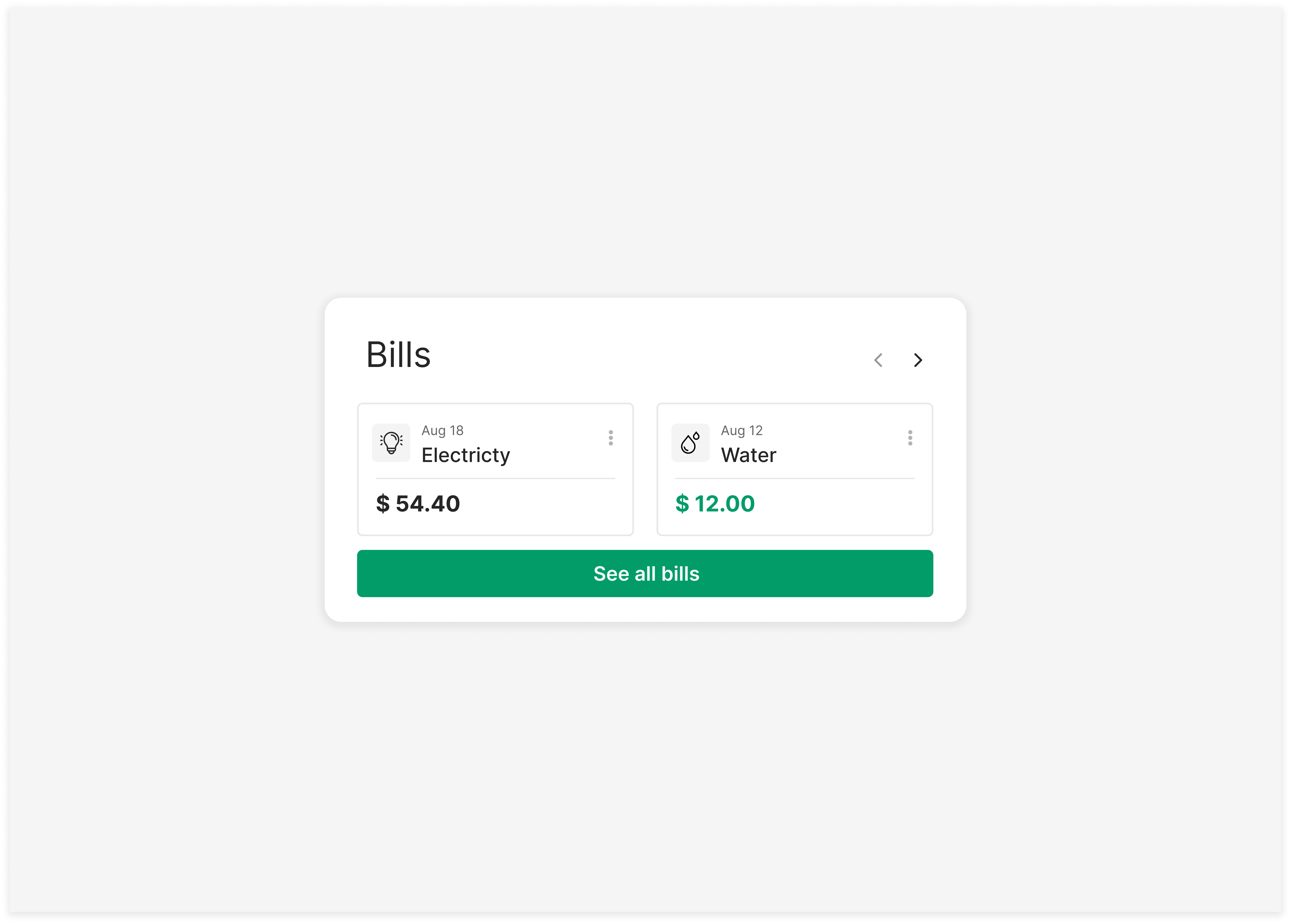 Bills Dashboard - UX/UI Design design product design ui ui design ux ux design