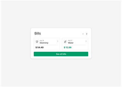 Bills Dashboard - UX/UI Design design product design ui ui design ux ux design