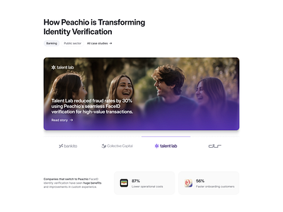 peachio / case studies case casestudies casestudy clean design faceid framer landingpage modern saas template testimonials ui ui design uidesign ux web webdesign website white
