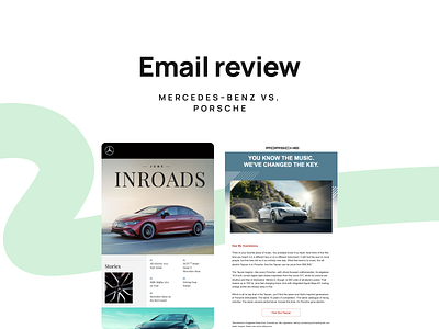 Email review Mercedes–Benz vs. Porsche branding design email email builder email campaign email design email marketing email newsletter email templates html email newsletter stripo email ui web design