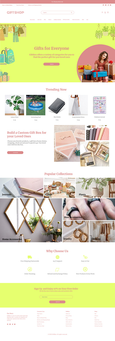 eShop Gift Store Website Design design design customization eshop figma gift shop website ui uiux web design website website design wordpress