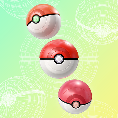 Pokéball Practice Project 3d blender hard surface pokeball pokemon