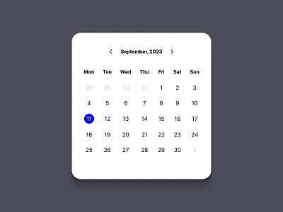 simple calendar design